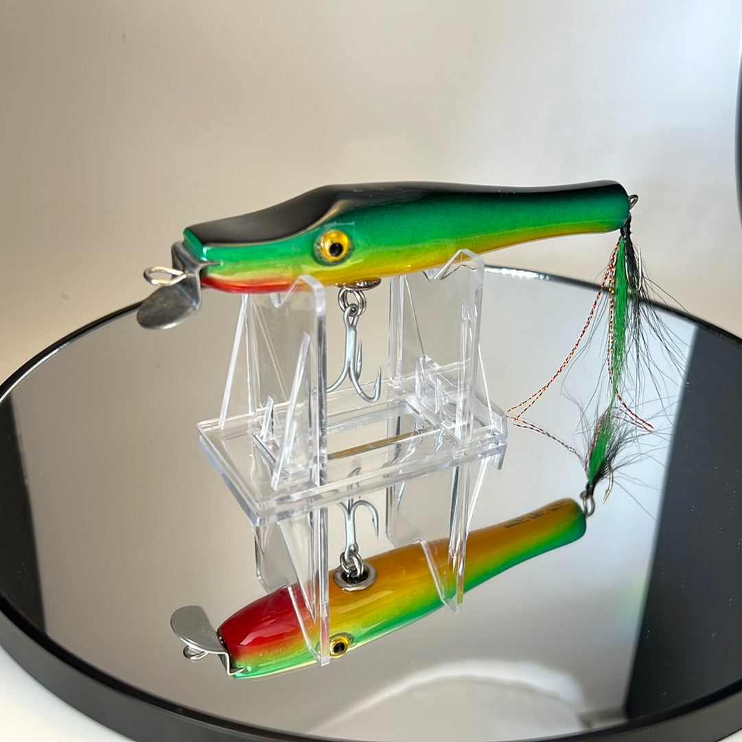 metal lip, stainless steel, bass, pike, musky, striper, fishing, wood, lure, custom, bait, pickerel, snook, vmc, spro, swivel, split ring, crappie, freshwater, saltwater, adventure, cedar, reclaimed, creek chub, finesse, fish, redfish, drum,