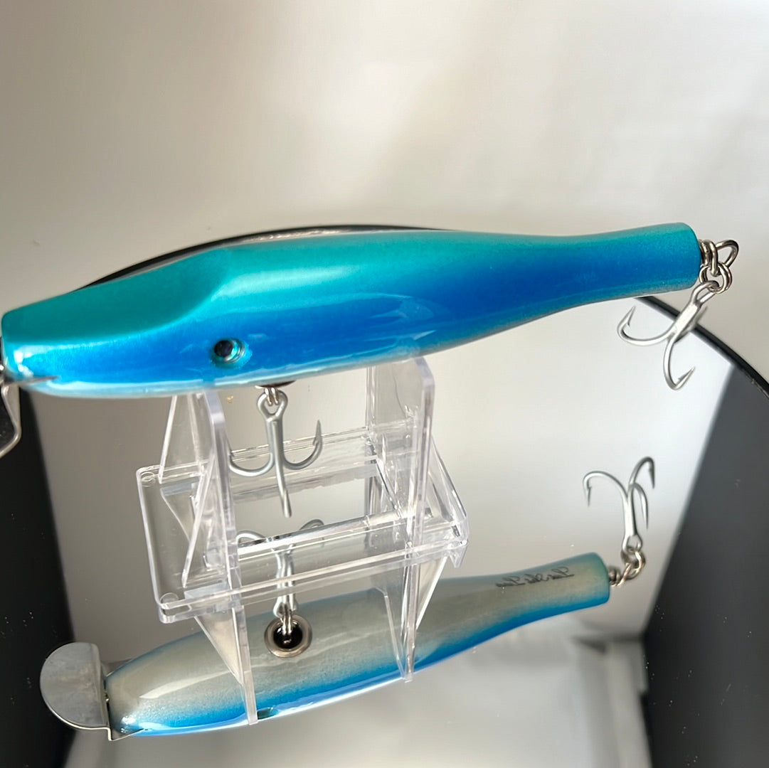 metal lip, stainless steel, bass, pike, musky, striper, fishing, wood, lure, custom, bait, pickerel, snook, vmc, spro, swivel, split ring, crappie, freshwater, saltwater, adventure, cedar, reclaimed, creek chub, finesse, fish, redfish, drum, multi species, angler, fisherman, blue, silver, metallic