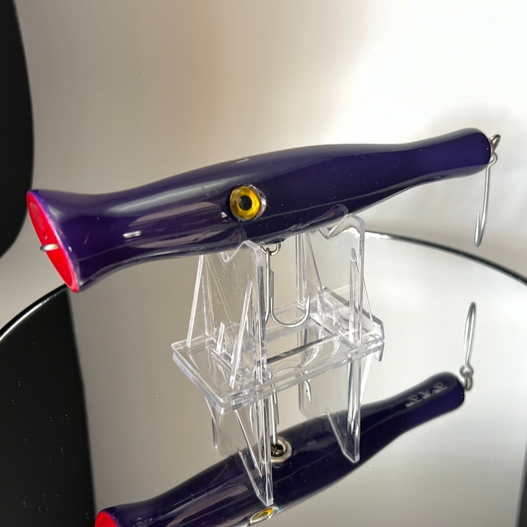 metal lip, stainless steel, bass, pike, musky, striper, fishing, wood, lure, custom, bait, pickerel, snook, vmc, spro, swivel, split ring, crappie, freshwater, saltwater, adventure, cedar, reclaimed, creek chub, finesse, fish, redfish, drum, multi species, angler, fisherman, siren, popper, purple, red, blurple, 