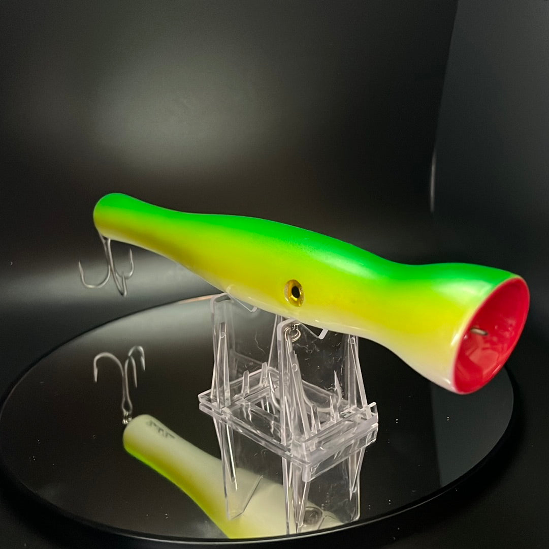 metal lip, stainless steel, bass, pike, musky, striper, fishing, wood, lure, custom, bait, pickerel, snook, vmc, spro, swivel, split ring, crappie, freshwater, saltwater, adventure, cedar, reclaimed, creek chub, finesse, fish, redfish, drum, multi species, angler, fisherman, siren, popper, black, yellow, , chartreuse, eye