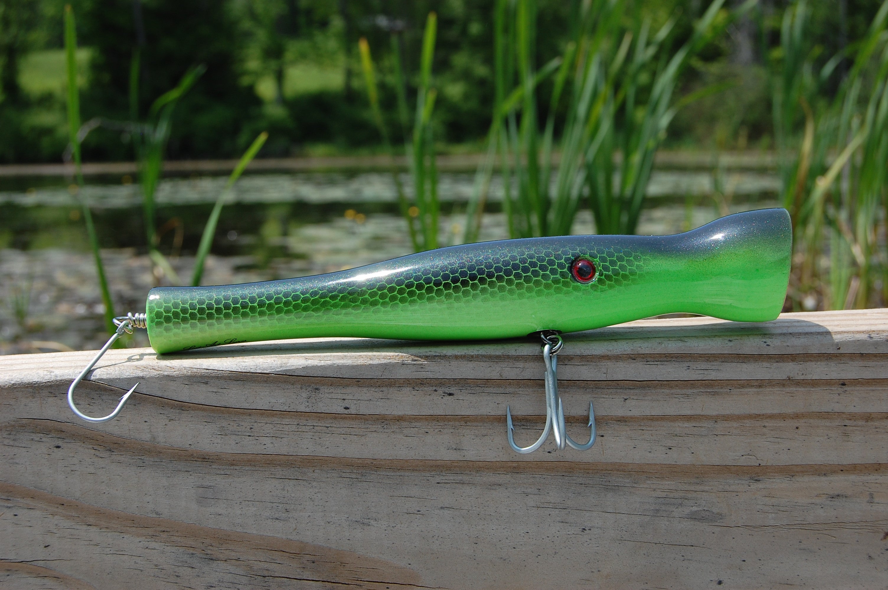 Popper, surface fishing, tuna, mahi, snook, largemouth, musky, bass, pike, pickerel, VMC, through wire, permasteel